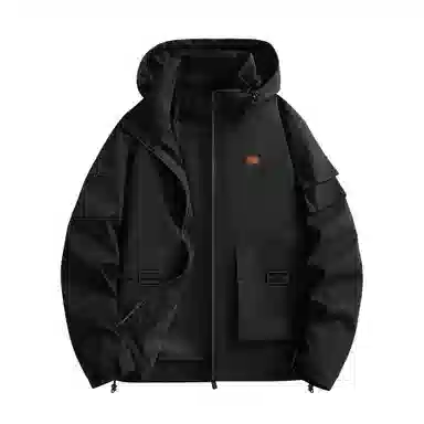 【dme】 美式潮流连帽纯色痞帅高级感防风防水户外休闲外套夹克 男女同款