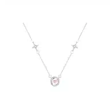 金杰福 莫比乌斯三秒心动爱心灵动星芒锁骨链 锆石 项链 女款