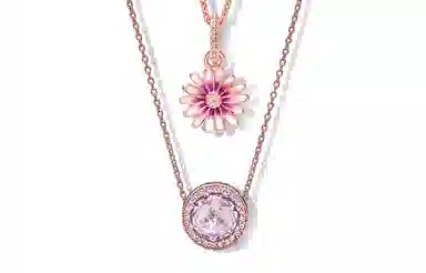 Pandora Romantic Heart Necklace Set