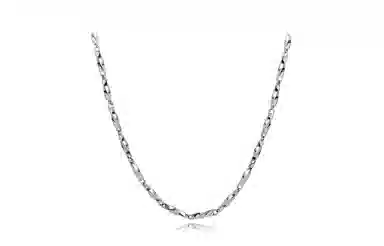 牧言 高街潮流简约素链搭配款 嘻哈中性风瓜子扭片锁骨链 莫比乌斯项链 男女同款情侣款