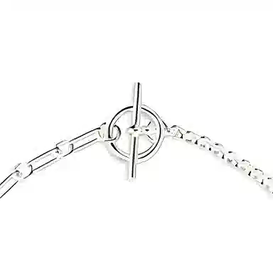 Hermes Graphic Design 925 Silver Necklace