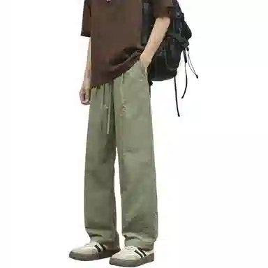 顶峰保罗 冰丝凉感透气运动潮牌长裤薄款速干宽松阔腿休闲裤 男女同款