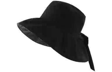 优幽兰 简约高级感显脸小遮阳夏天时尚出游通勤骑车防紫外线百搭户外大檐蝴蝶结太阳#好运 聚酯纤维 防晒帽 女款