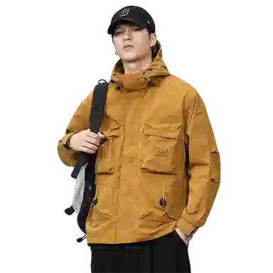 【dme】  美式宽松连帽多口袋户外高街休闲外套  防水防风保暖冲锋衣 男女同款