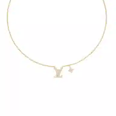 Louis Vuitton LV Pendant Necklace Gold