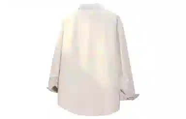 王者荣耀 烫钻高街美式纯色翻领基础款宽松舒适青少年高颜值休闲百搭时尚长袖衬衫 梦奇款 男女同款