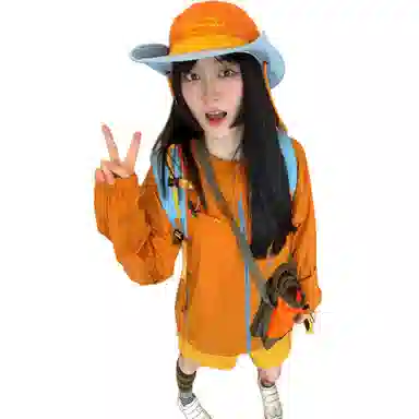 徐百货 美式多巴胺配色冰丝上衣夏季薄款高街冰感外套山系户外骑行夹克百搭高级感长袖防晒服 男女同款