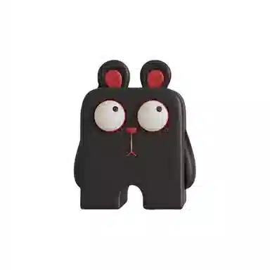 咕轹 搞怪兔子黑熊奶油风样板房酒柜摆设  潮流衍生品