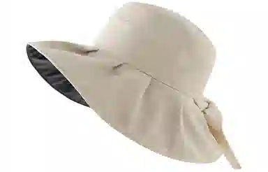 优幽兰 简约高级感显脸小遮阳夏天时尚出游通勤骑车防紫外线百搭户外大檐蝴蝶结太阳#好运 聚酯纤维 防晒帽 女款