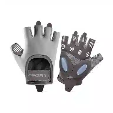 梦特娇 防滑运动耐磨气垫止震冰丝透气瑜伽防起茧骑行 锦纶 健身手套 男女同款情侣款