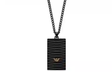 Armani Eagle Necklace Black