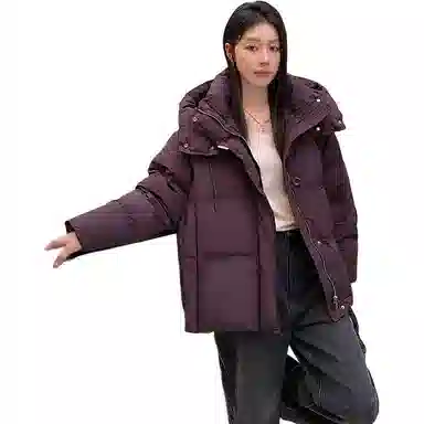 鸭鸭 加厚保暖休闲时尚百搭中长款长袖羽绒服 女款