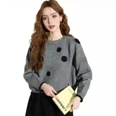 法文箱子 简约套头休闲毛衣 女款