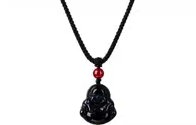 石头记 弥勒佛 高级感新中式佛公  吉祥如意转运配饰 黑曜石 项链 男女同款情侣款