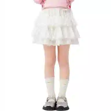 左西裙子 柔软舒适透气 白色 中小童