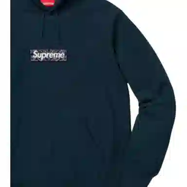 Supreme Bandana Box Logo Hooded Sweatshirt Navy