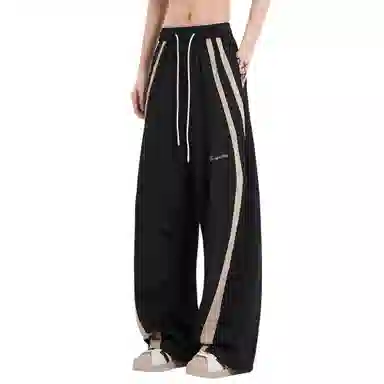 王者荣耀 明世隐款 美式街头无性别主义穿搭撞色分区设计宽松柔软舒适拖地长裤休闲裤 男女同款