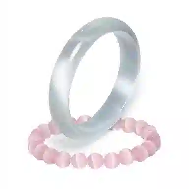郁馨 一步一响贵妃美人镯清冷高级感 中式美学古风旗袍汉服精致素雅温柔甜蜜告白频率#好运 玻璃猫眼 手镯 男女同款情侣款