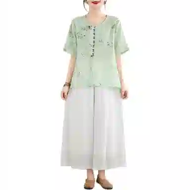 丝絮丝绸 潮流时尚舒适短袖衬衫 女款