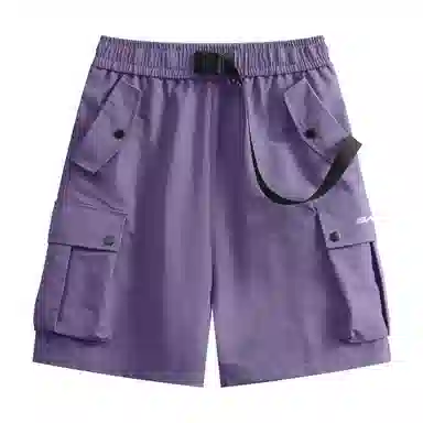 赛琪 美式高街复古潮流时尚机能多功能字母纯色抽绳系带百搭休闲舒适宽松日常通勤运动工装短裤 男女同款