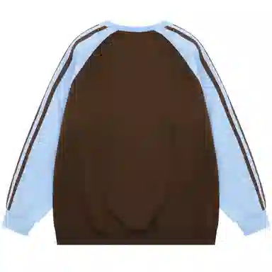 王者荣耀 鲁班七号款 美式街头复古拼色撞色插肩袖宽松柔软亲肤百搭潮流套头长袖卫衣 男女同款