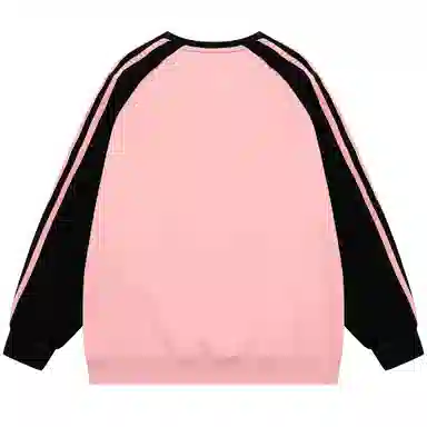 王者荣耀 鲁班七号款 美式街头复古拼色撞色插肩袖宽松柔软亲肤百搭潮流套头长袖卫衣 男女同款