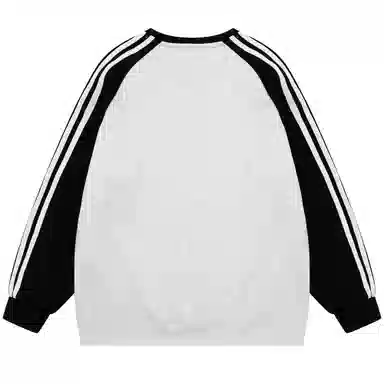 王者荣耀 鲁班七号款 美式街头复古拼色撞色插肩袖宽松柔软亲肤百搭潮流套头长袖卫衣 男女同款