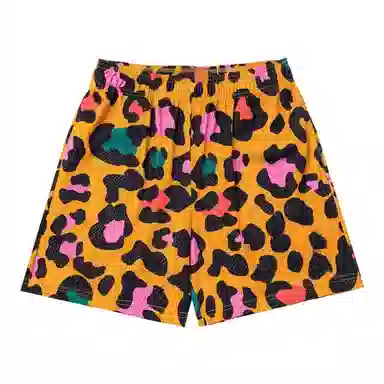 泡泡陷阱 美式复古高街豹纹印花网眼透气时尚百搭简约潮流休闲运动篮球裤 男女同款