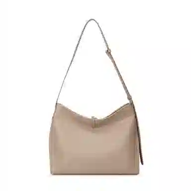 红蜻蜓 慵懒风时尚简约高级感 合成革 腋下单肩包 常规 女款 气质灰/米白色