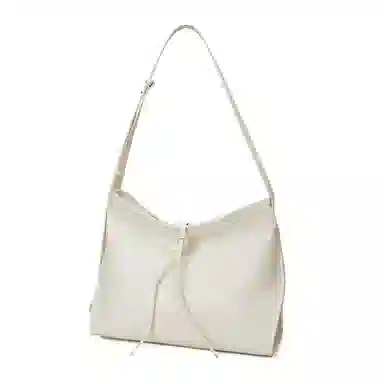 红蜻蜓 慵懒风时尚简约高级感 合成革 腋下单肩包 常规 女款 气质灰/米白色