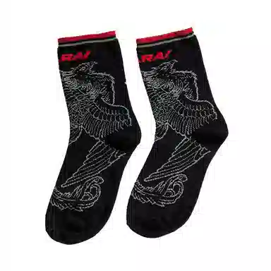 鬼洗 经典弹力中性金鸟袜子中筒袜 男款