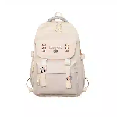 醇龙 多巴胺多功能大容量 尼龙 双肩包 男女同款情侣款 米白色/灰色/黑色/紫色/黄色/蓝色