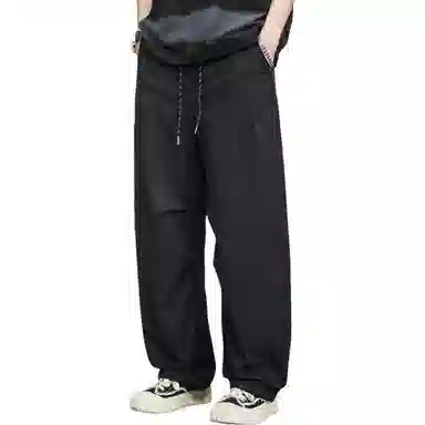 童先森 潮流纯色中腰长裤休闲裤 男款