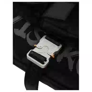 EVISU Printed Multi-Pocket Messenger Bag Black