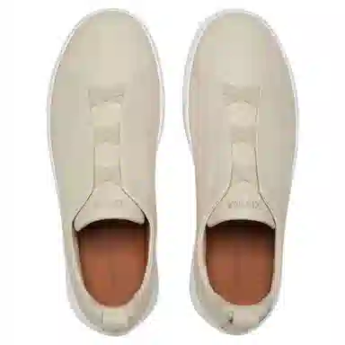 Zegna Triple Stitch Low Top Sneakers Light Beige