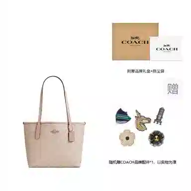 COACH Small City 23 Silver Sand