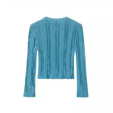 Chanel 23C Knit Sweater Blue