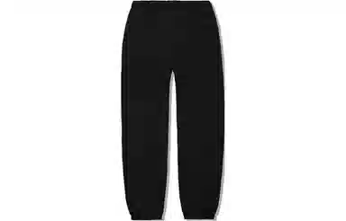 中国李宁 重燃系列 纯色束脚抽绳宽松针织运动裤 男款 黑色