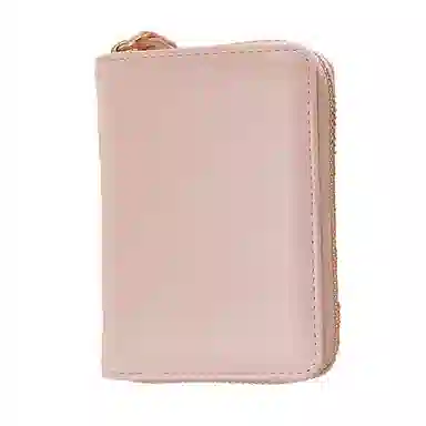 老人头 简约时尚多功能高级感短款纯色卡包票夹 合成革 钱包女士 女款 黑色/蓝色/粉色/棕色