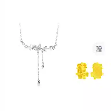 【999足银】 熊银匠 璀璨蝴蝶流苏 梦幻唯美 轻奢小众高级感闪耀蝶恋吊坠 精致时尚锁骨链 气质优雅百搭 高含量足银 纯银项链 女款