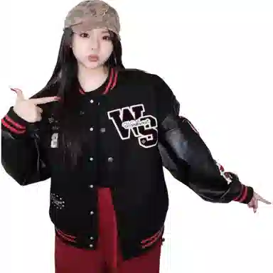 悍戈 美式复古高街风多元素设计宽松百搭潮流外套夹克 男女同款