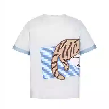 VALLEYOUTH Embroidered Plaid Patchwork Tee