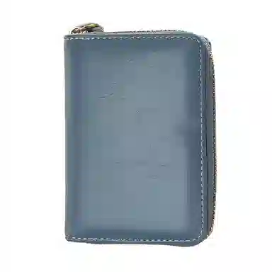 老人头 简约时尚多功能高级感短款纯色卡包票夹 合成革 钱包女士 女款 黑色/蓝色/粉色/棕色