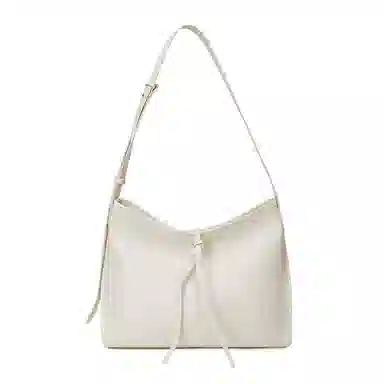 红蜻蜓 慵懒风时尚简约高级感 合成革 腋下单肩包 常规 女款 气质灰/米白色