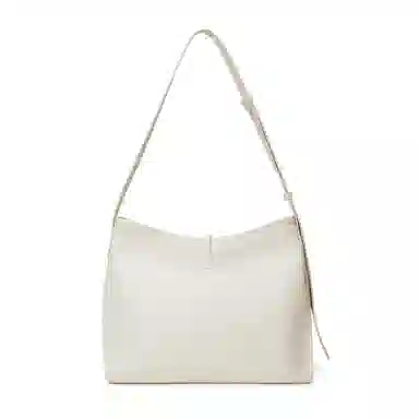 红蜻蜓 慵懒风时尚简约高级感 合成革 腋下单肩包 常规 女款 气质灰/米白色