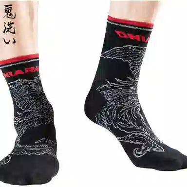 鬼洗 经典弹力中性金鸟袜子中筒袜 男款