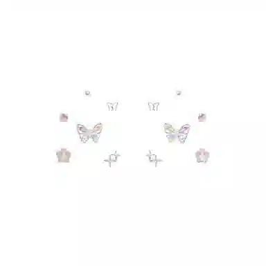 饰伴 精致小巧 闪恋高级质感 优雅雅致 小众设计 日常通勤百搭  #好运 合金 耳钉 男女同款情侣款