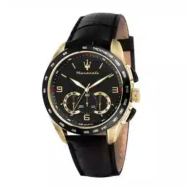 Maserati Explorer Quartz Leather Black Dial