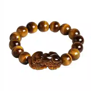 乃瑭 【甄选高品质】 八方来财招财纳福貔貅净化磁场多财多福好运上岸 百搭叠戴天然 虎眼石 手串 男女同款情侣款