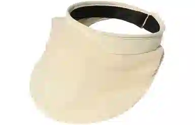 优幽兰 时尚潮流设计感网纱褶皱空顶帽夏季透气防紫外线太阳帽显脸小百搭高级感遮阳帽发箍 锦纶 防晒帽 女款